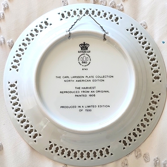 Denmark/ Danish Carl Larsson Plate Collection "The Harvest" limited edition! - Picture 3 of 7